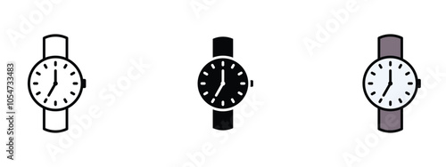Editable watch icon with an unexpanded vector inside, wrist watch