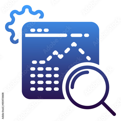 Analysis icon, gradient icon style