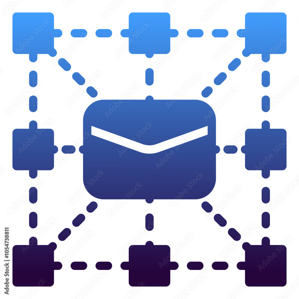 Obraz premium Email Blasting icon, gradient icon style