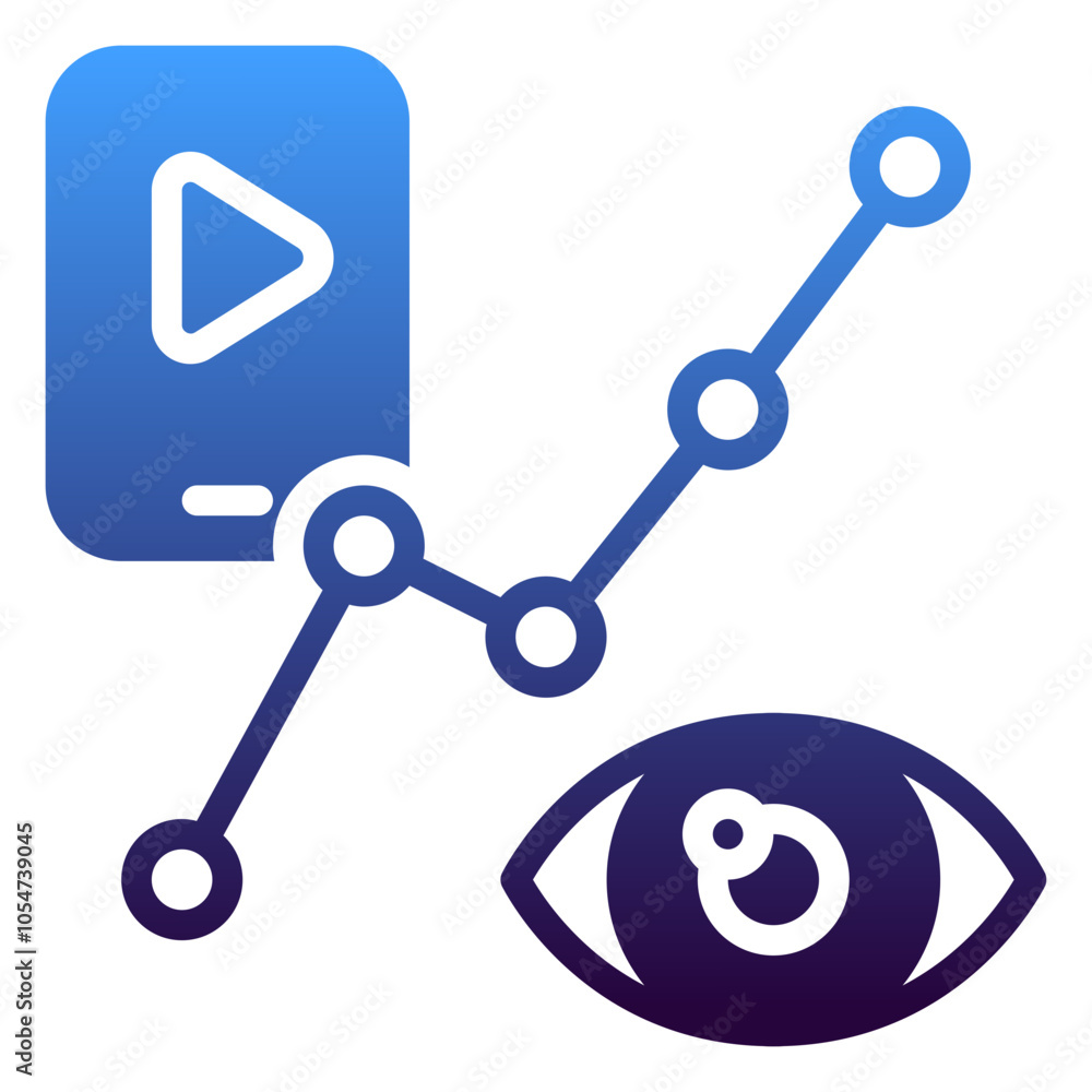 Impression icon, gradient icon style Impression icon, gradient icon style