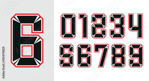 Jersey number typography
