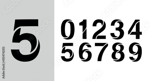 Jersey number and jersey number typography