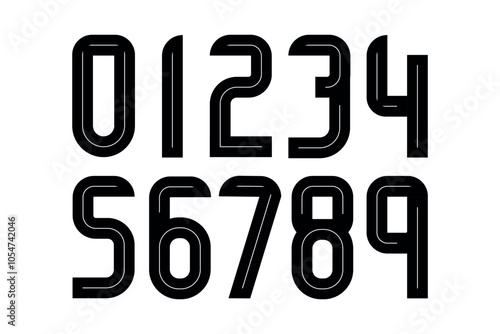 Jersey number and jersey number typography