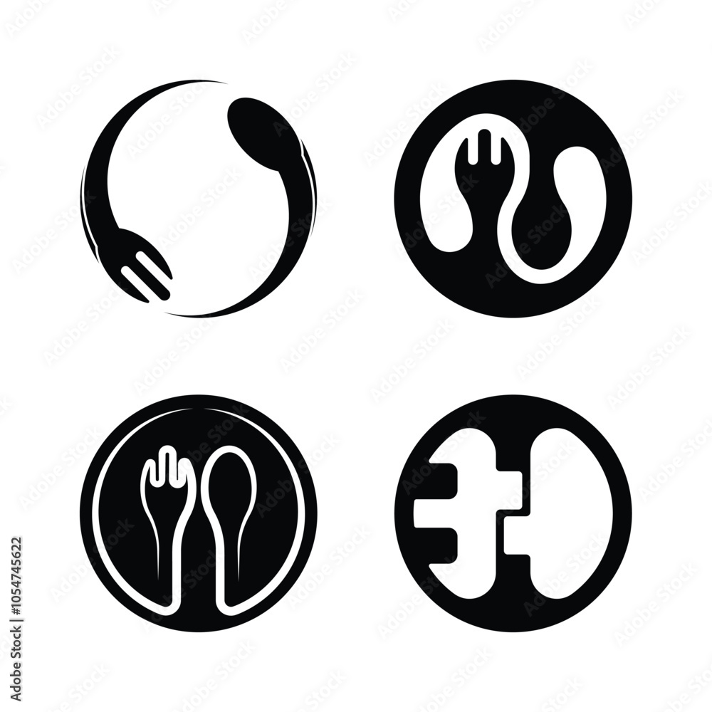 Obraz premium spoon fork logo