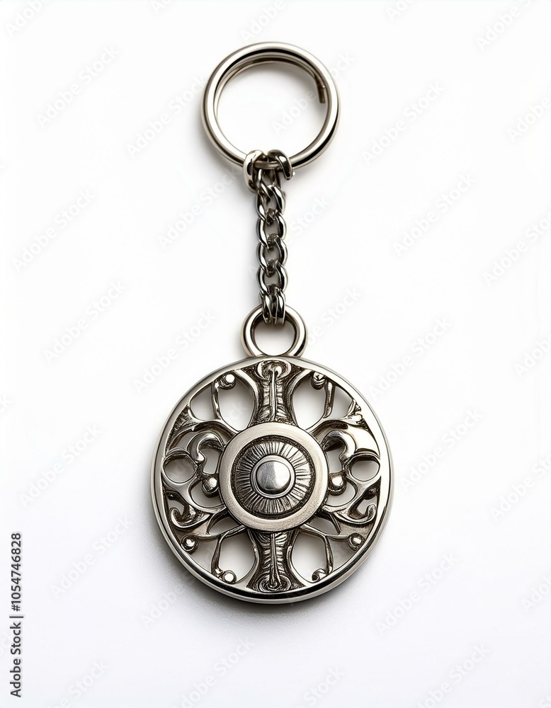 Ornate silver keychain Ornate silver keychain