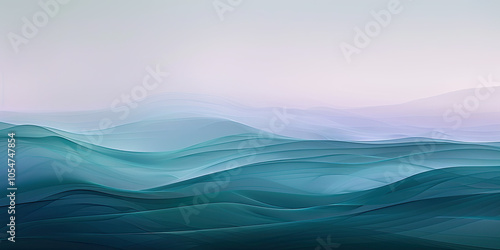 Dreamlike Digital Landscape with Rolling Color Waves and Smooth Gradient Blending