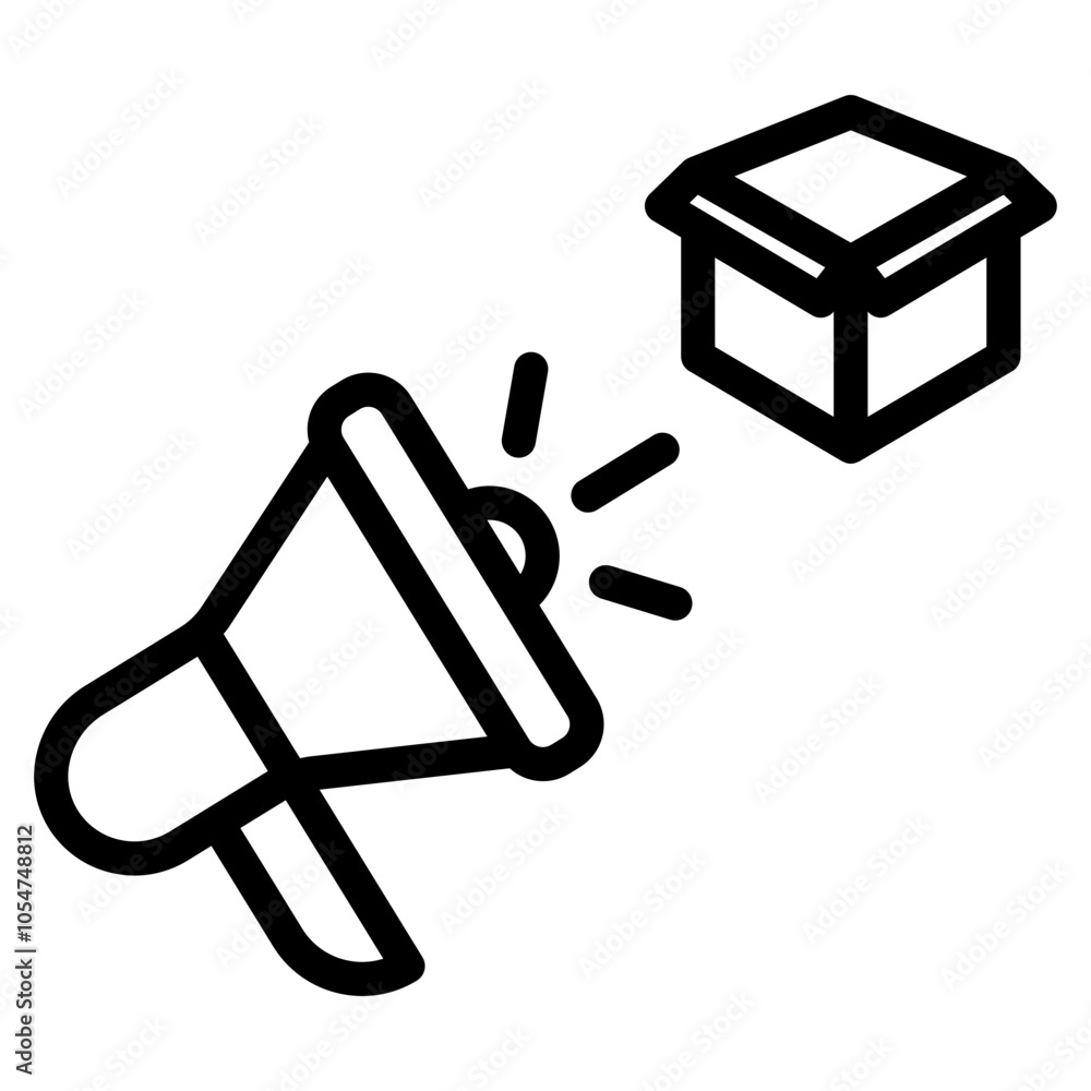 Marketing advertising vector icon for apps and websites Marketing advertising vector icon for apps and websites