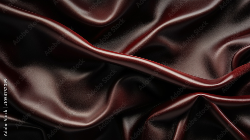 Fototapeta premium Soft leather texture in deep burgundy.