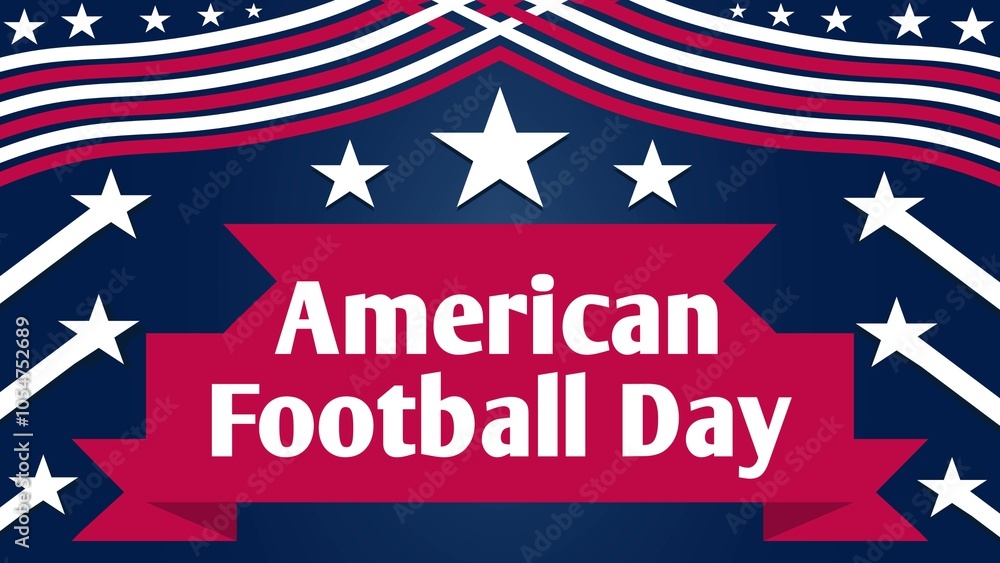 American football day web banner design illustration American football day web banner design illustration
