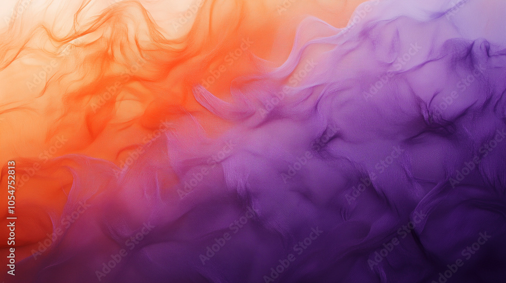 Hazy gradient blend from sunset orange to dusk purple with a soft, seamless transition. Hazy gradient blend from sunset orange to dusk purple with a soft, seamless transition.