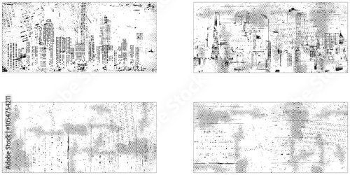 Grunge Urban Backgrounds set. Overlay Distress Grain ,Simply Place illustration over any Object to Create grungy Effect. abstract, splattered