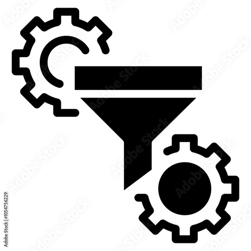 funnel icon filter symbol simple design element