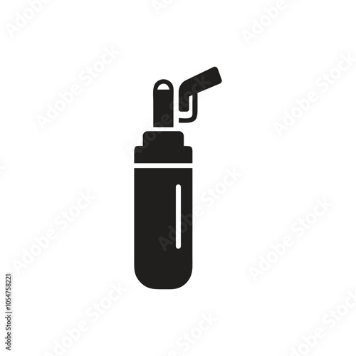 Butane lighter icon on white background