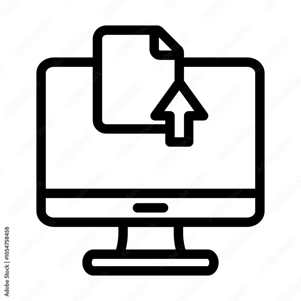 computer elearning up outline style computer elearning up outline style