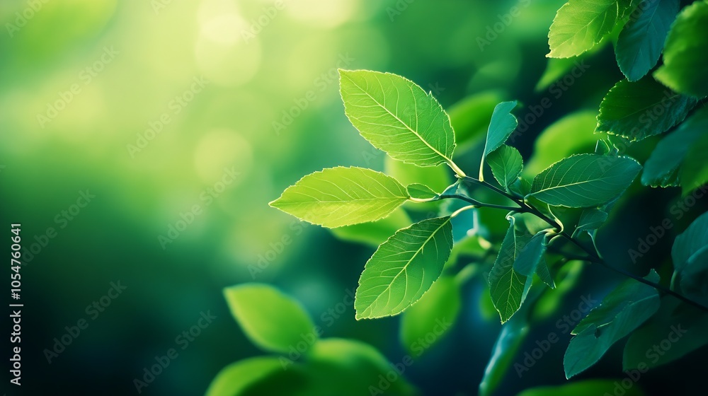 Serene and Refreshing Close Up of Green Leaves with Soft Natural Lighting in Nature : Generative AI Serene and Refreshing Close Up of Green Leaves with Soft Natural Lighting in Nature : Generative AI