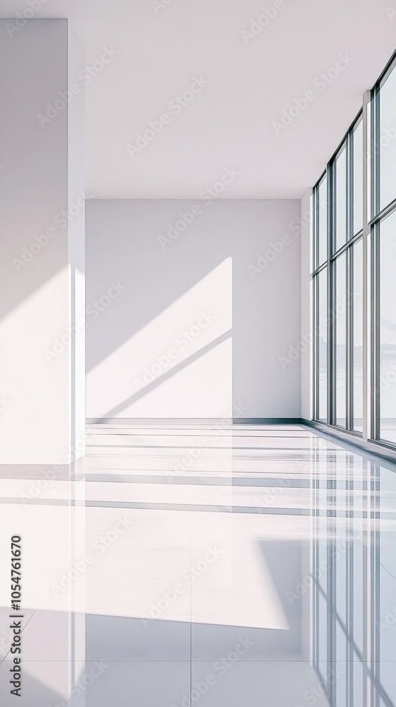 Obraz premium Empty Room With Natural Light Creative Copy Space 
