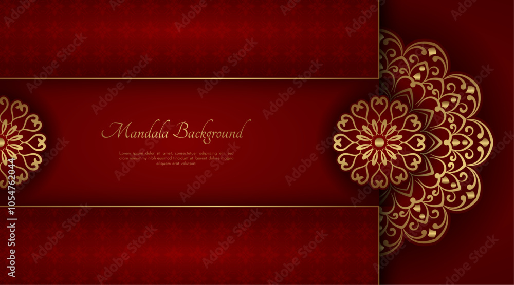 Luxury background with golden mandala ornament Luxury background with golden mandala ornament