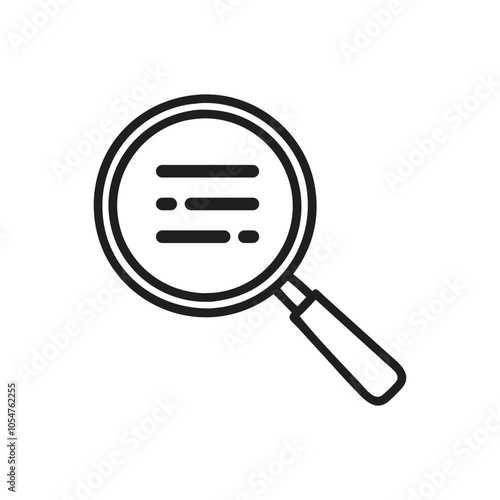 Book Search Vector Icon on white background