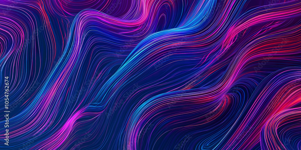 Abstract flowing lines creating a vibrant wave pattern Abstract flowing lines creating a vibrant wave pattern