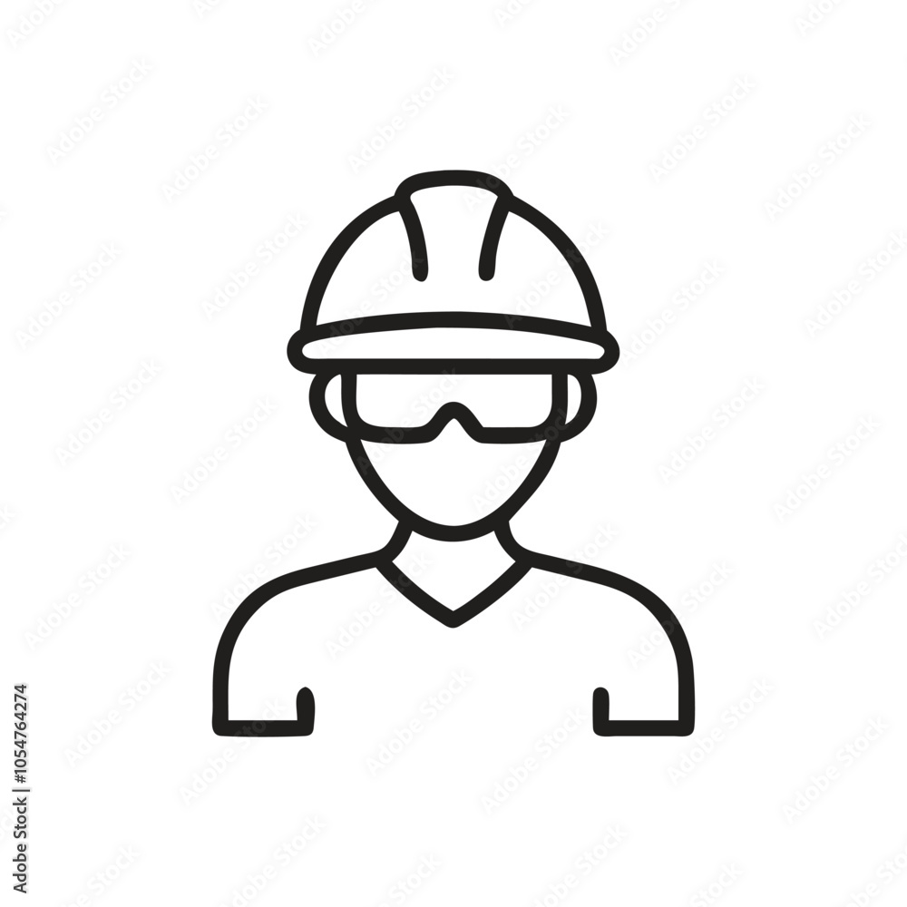 Construction engineer icon on white background Construction engineer icon on white background