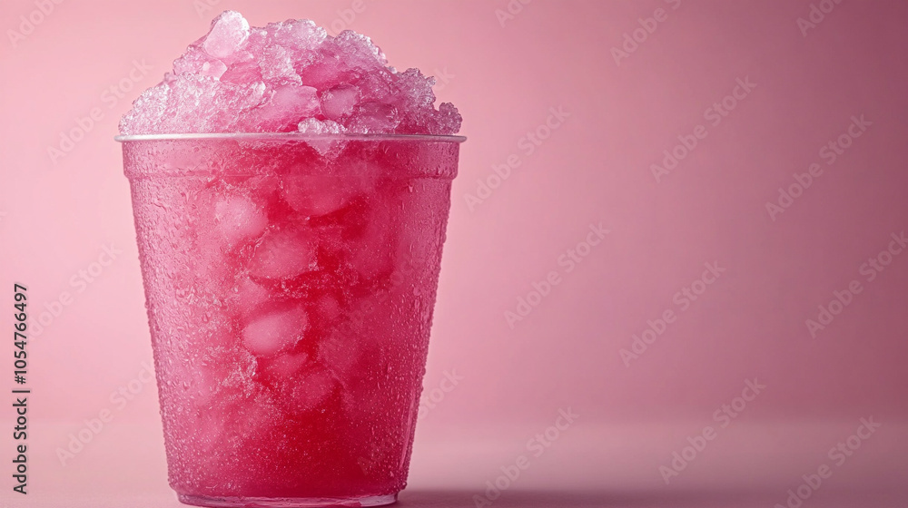 vibrant, colorful crushed ice slushy drink in a transparent cup, showcasing bright layers. The empty cup symbolizes refreshment, summer fun, and the joy of enjoying cool beverages vibrant, colorful crushed ice slushy drink in a transparent cup, showcasing bright layers. The empty cup symbolizes refreshment, summer fun, and the joy of enjoying cool beverages