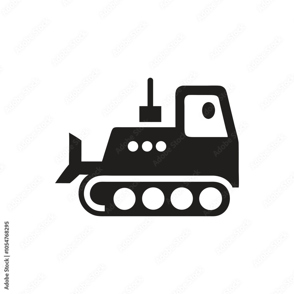 Front loader icon on white background Front loader icon on white background