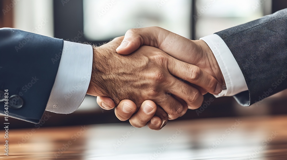Close Up Handshake Between Business Professionals Sealing A Successful Deal in Office : Generative AI Close Up Handshake Between Business Professionals Sealing A Successful Deal in Office : Generative AI