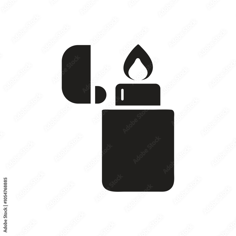 Fire lighter vector icon on white background Fire lighter vector icon on white background