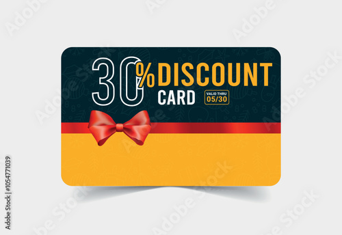 Gift voucher with special discount smart card, atm card	