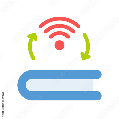 book internet online flat style