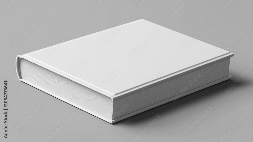 Minimalist white hardback book mockup on a plain surface, symbolizing knowledge, simplicity, and potential for creativity. Clean design highlights elegance and invites focus on its blank cover Minimalist white hardback book mockup on a plain surface, symbolizing knowledge, simplicity, and potential for creativity. Clean design highlights elegance and invites focus on its blank cover