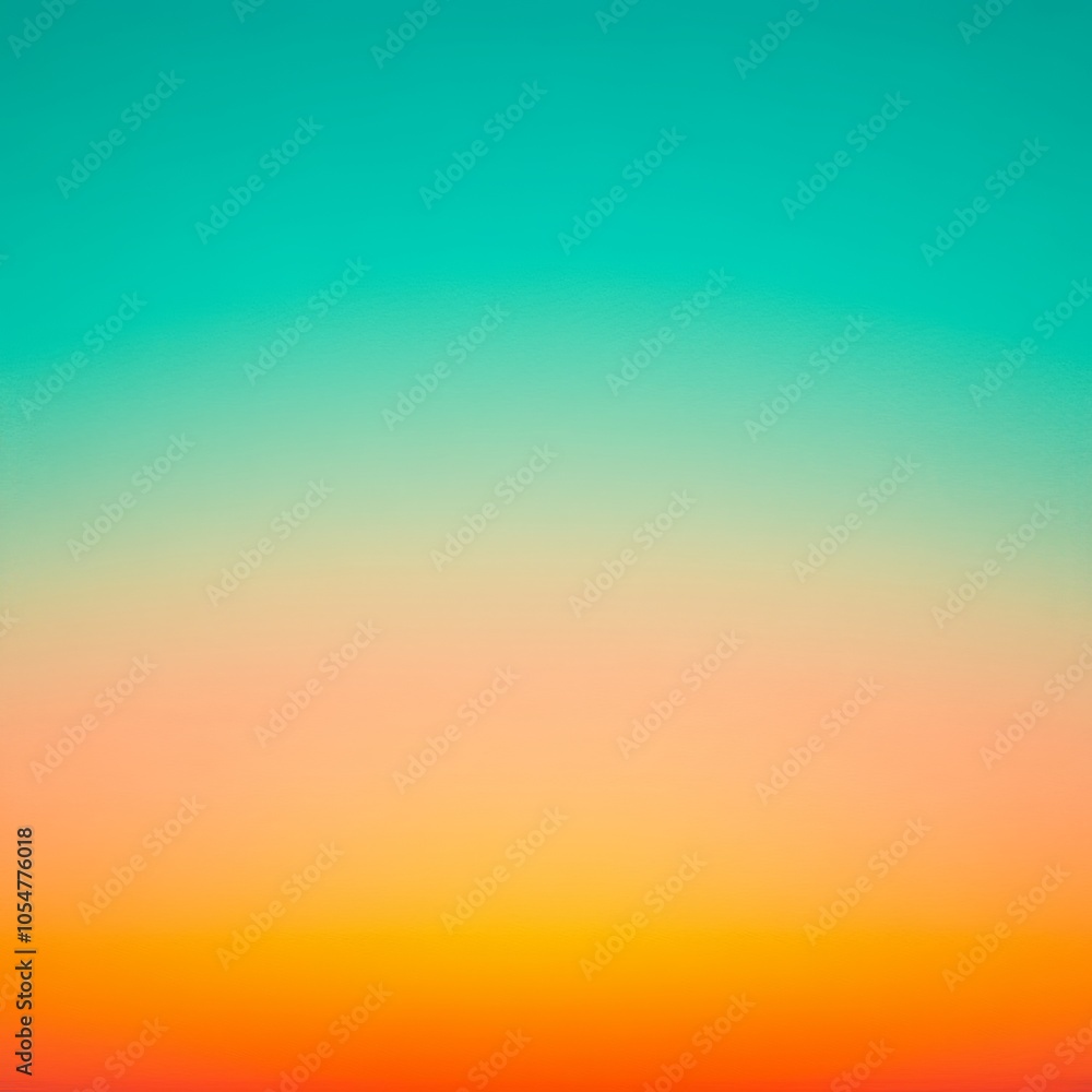 Naklejka premium A gradient of soft colors blending from teal to orange, creating a serene atmosphere.