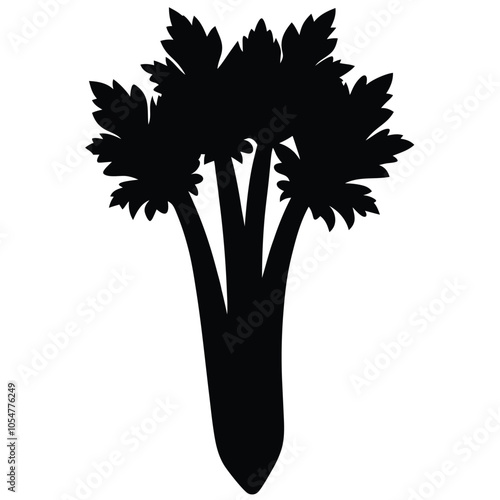 Celery full black silhouette