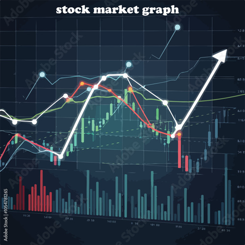  Stock market vector graph 