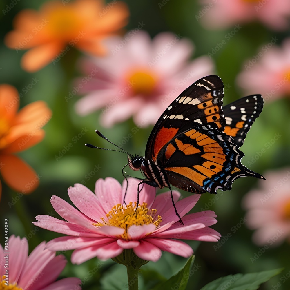 Fototapeta premium Celestial Butterfly Dreams, A Night Sky Journey.