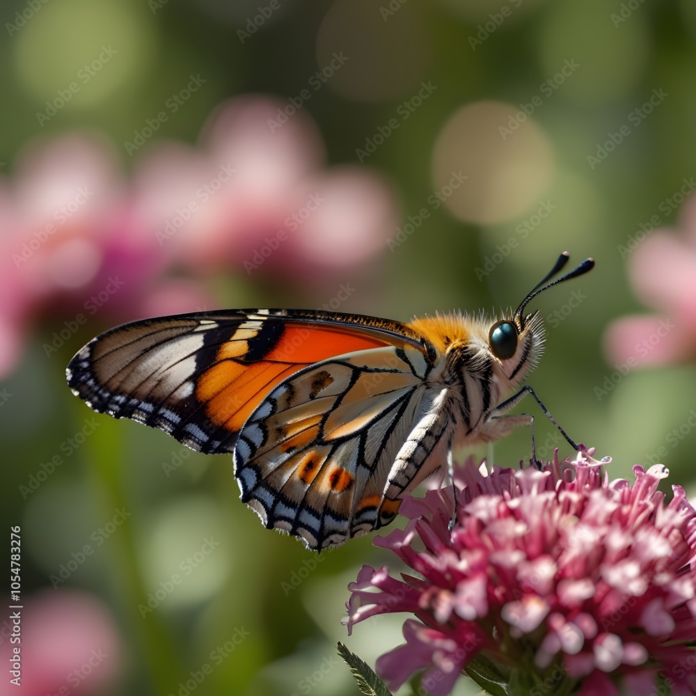 Fototapeta premium Celestial Butterfly Dreams, A Night Sky Journey.