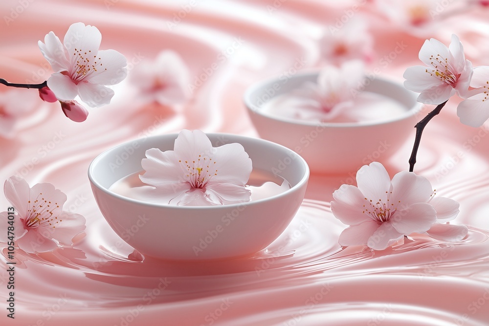 Serene Cherry Blossoms: Tranquil Visual for Wellness Campaigns Serene Cherry Blossoms: Tranquil Visual for Wellness Campaigns
