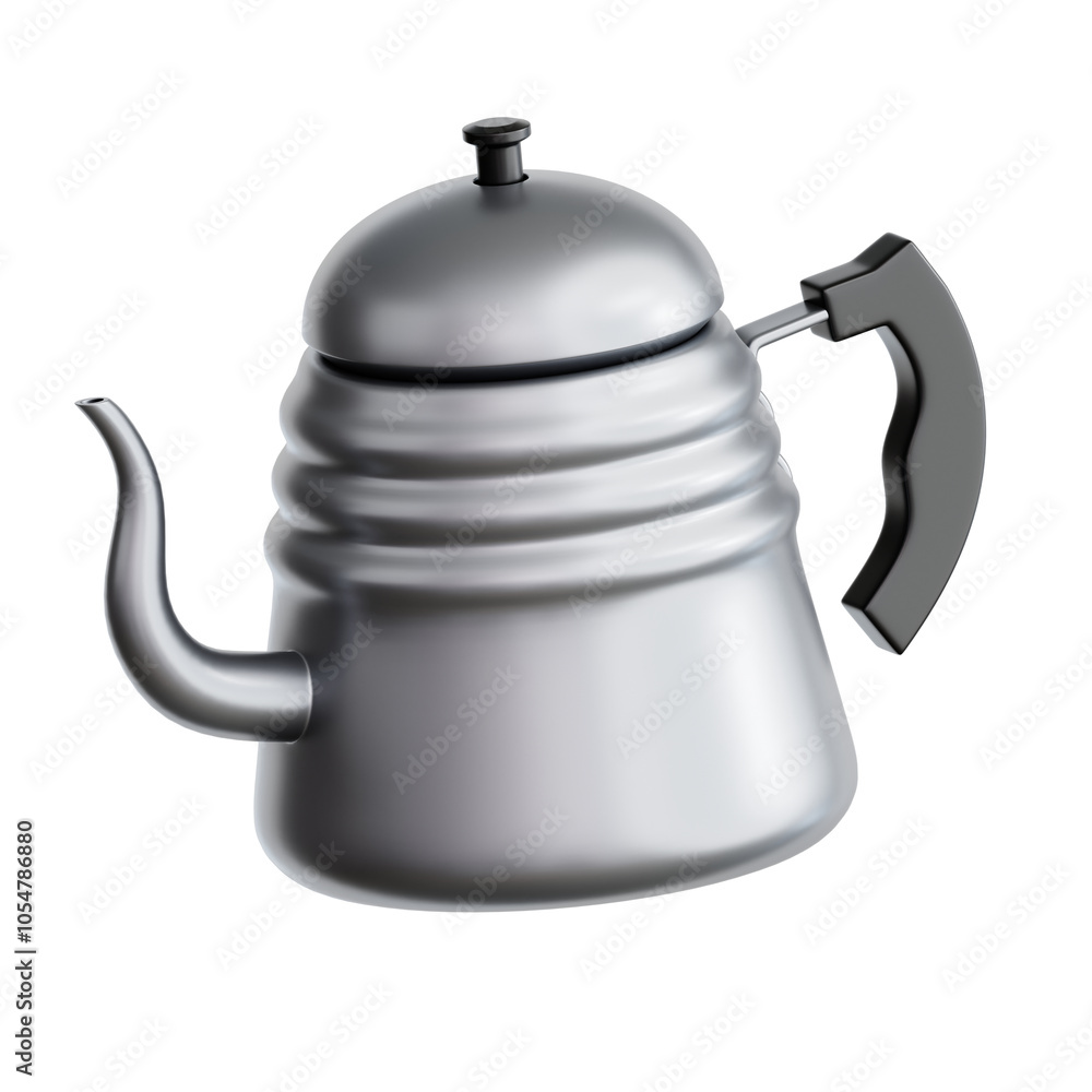 3d illustration of coffee shop. 3d icon of Tower Kettle. 3d elements 3d illustration of coffee shop. 3d icon of Tower Kettle. 3d elements