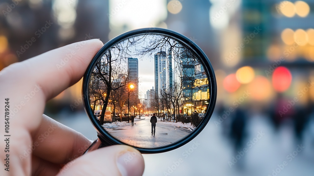 Urban Cityscape Through Magnifying Glass Focused on Tall Buildings : Generative AI Urban Cityscape Through Magnifying Glass Focused on Tall Buildings : Generative AI