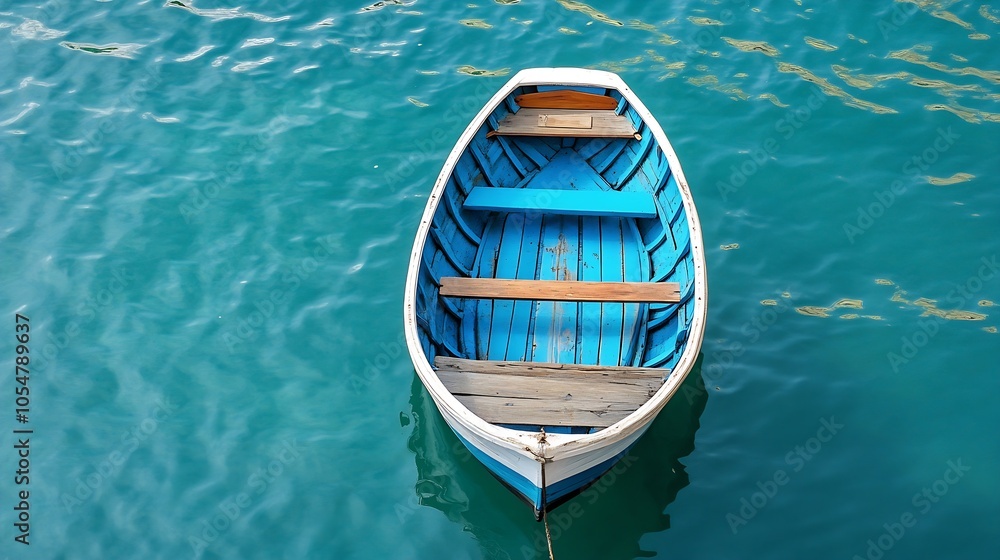 Lonely Rowboat on Clear Turquoise Water Reflecting Sky Summer Travel Adventure Seaside Getaway : Generative AI Lonely Rowboat on Clear Turquoise Water Reflecting Sky Summer Travel Adventure Seaside Getaway : Generative AI