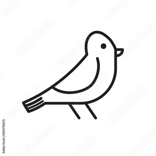 Little bird line icon isola...