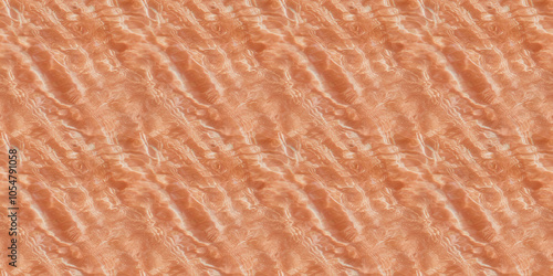 Seamless Pattern Texture Background: A close-up, top-down view of a peachy coral water surface, with faint caustic patterns across soft ripples