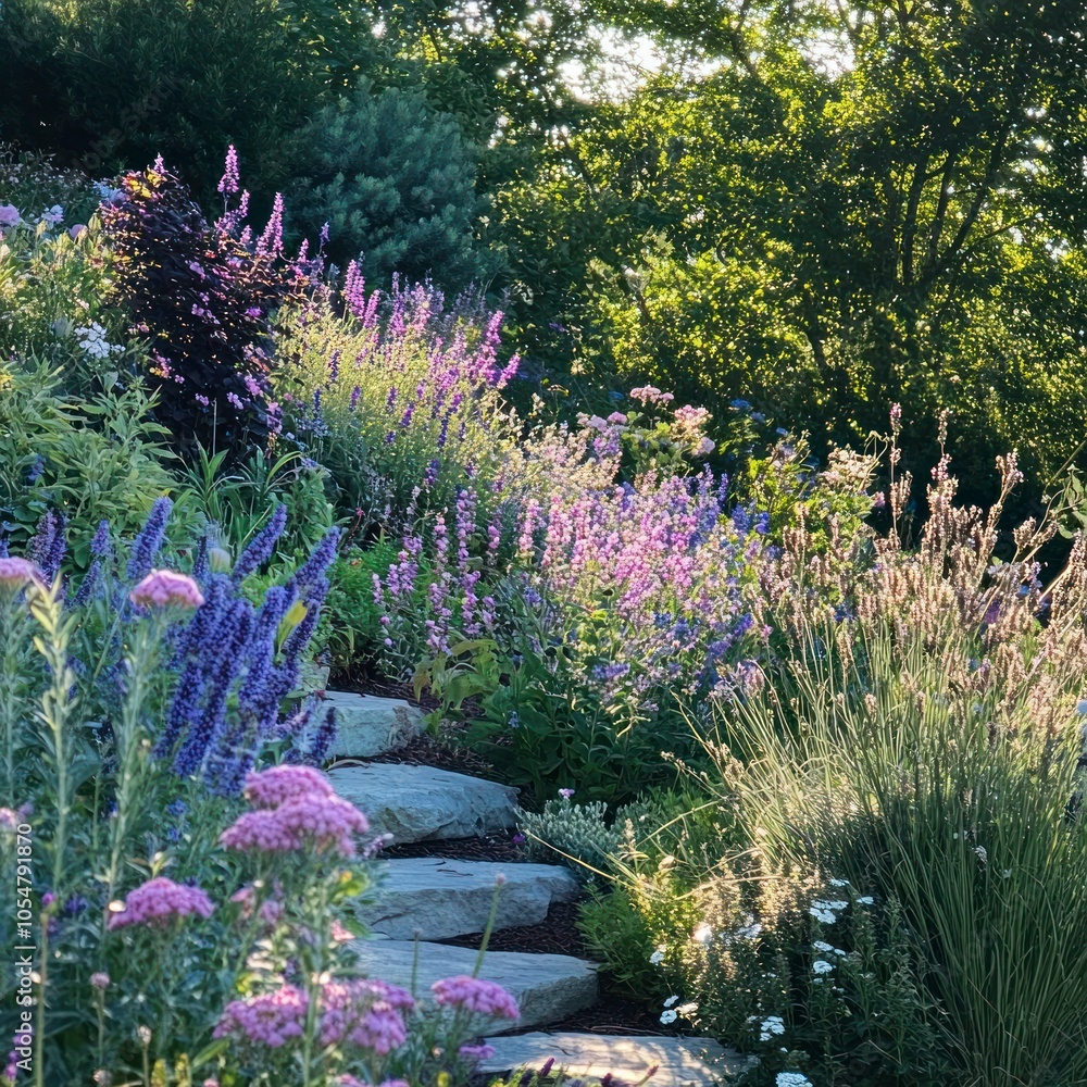 Obraz premium Garden with a harmonious color palette