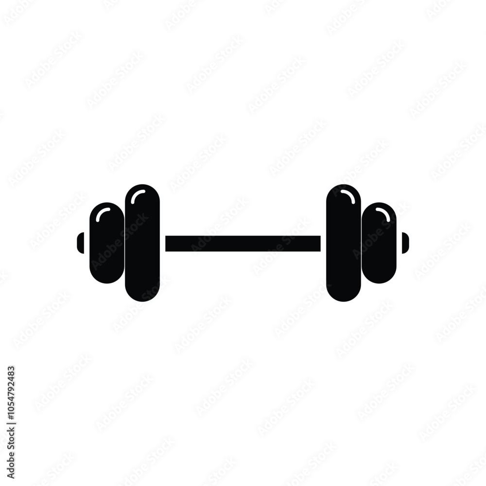Dumbbell for gym icon, Gym equipment isolated on white background. Vector illustration. Dumbbell for gym icon, Gym equipment isolated on white background. Vector illustration.