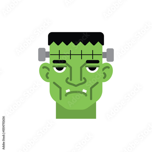 Halloween Frankenstein monster icon. Vector illustration.
