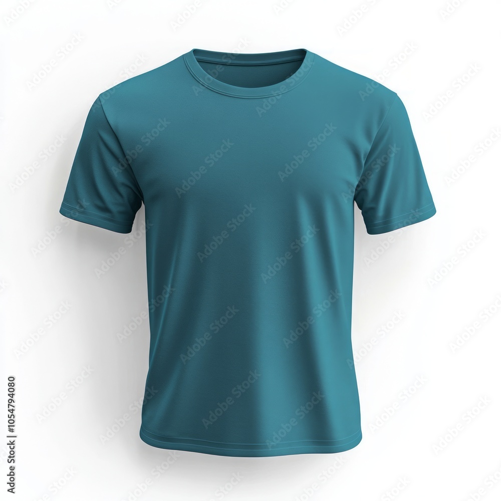 Realistic high quality teal tshirt mockup isolated Realistic high quality teal tshirt mockup isolated