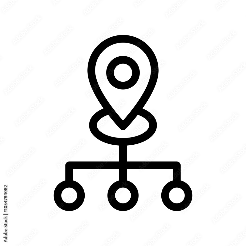 location network outline style location network outline style