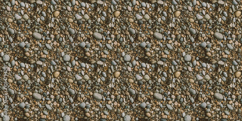 Wallpaper Mural Seamless Pattern Texture Background: A close-up, top-down view of riverbank gravel, filling the entire frame Torontodigital.ca