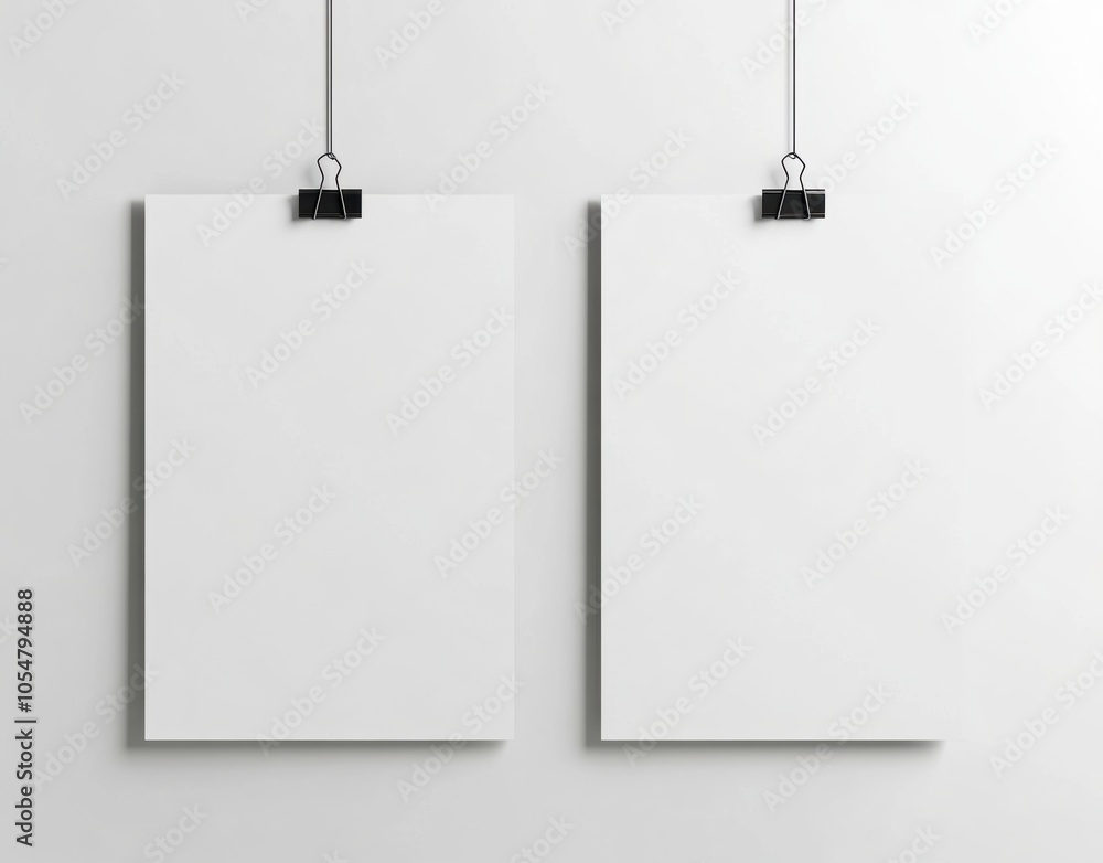 Blank Posters Mockup. Blank Posters Mockup.