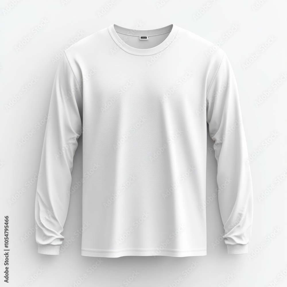 Realistic high quality white long sleeve tshirt mockup isolated Realistic high quality white long sleeve tshirt mockup isolated